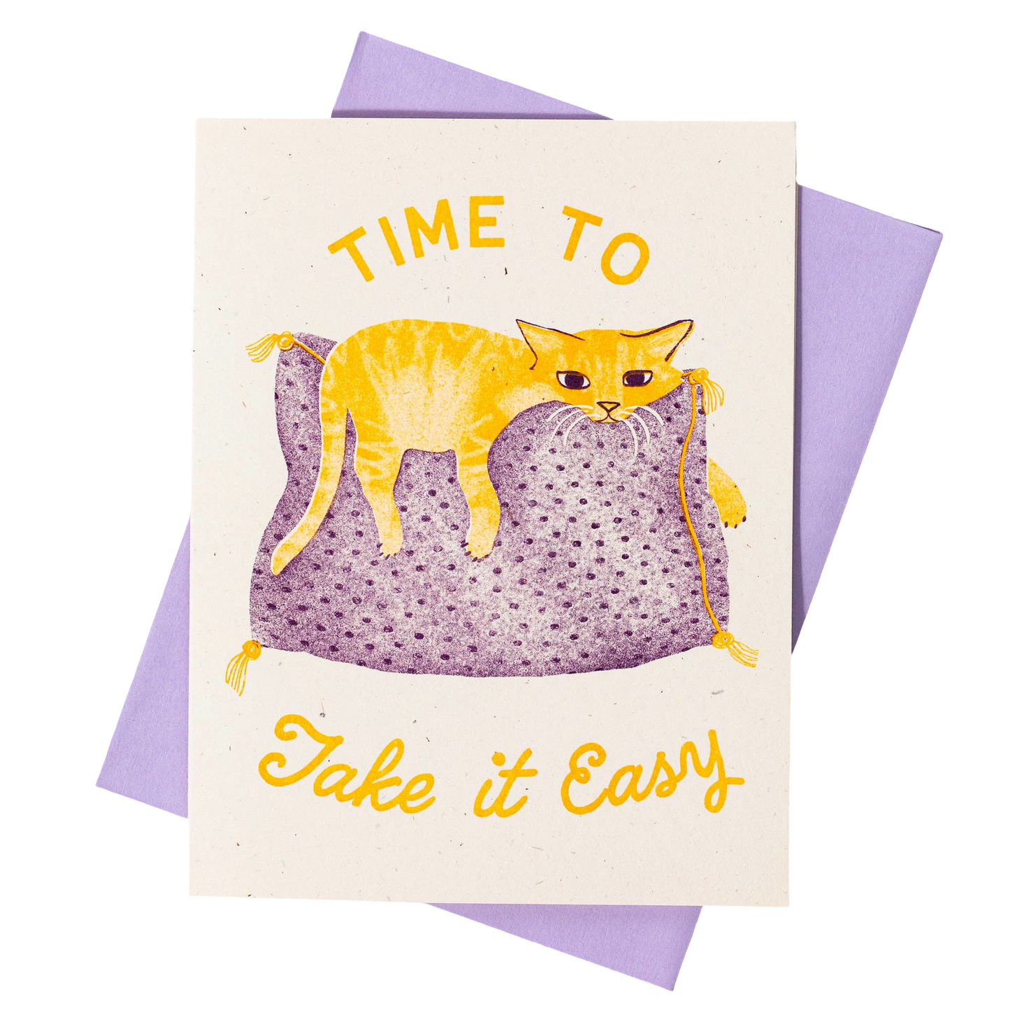 Time to Take it Easy Risograph Card