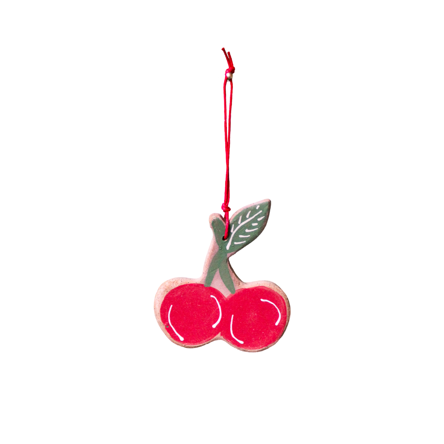 Ceramic Cherry Ornament
