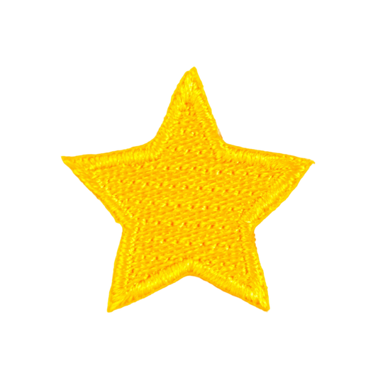 Gold Star Embroidered Sticker Patch
