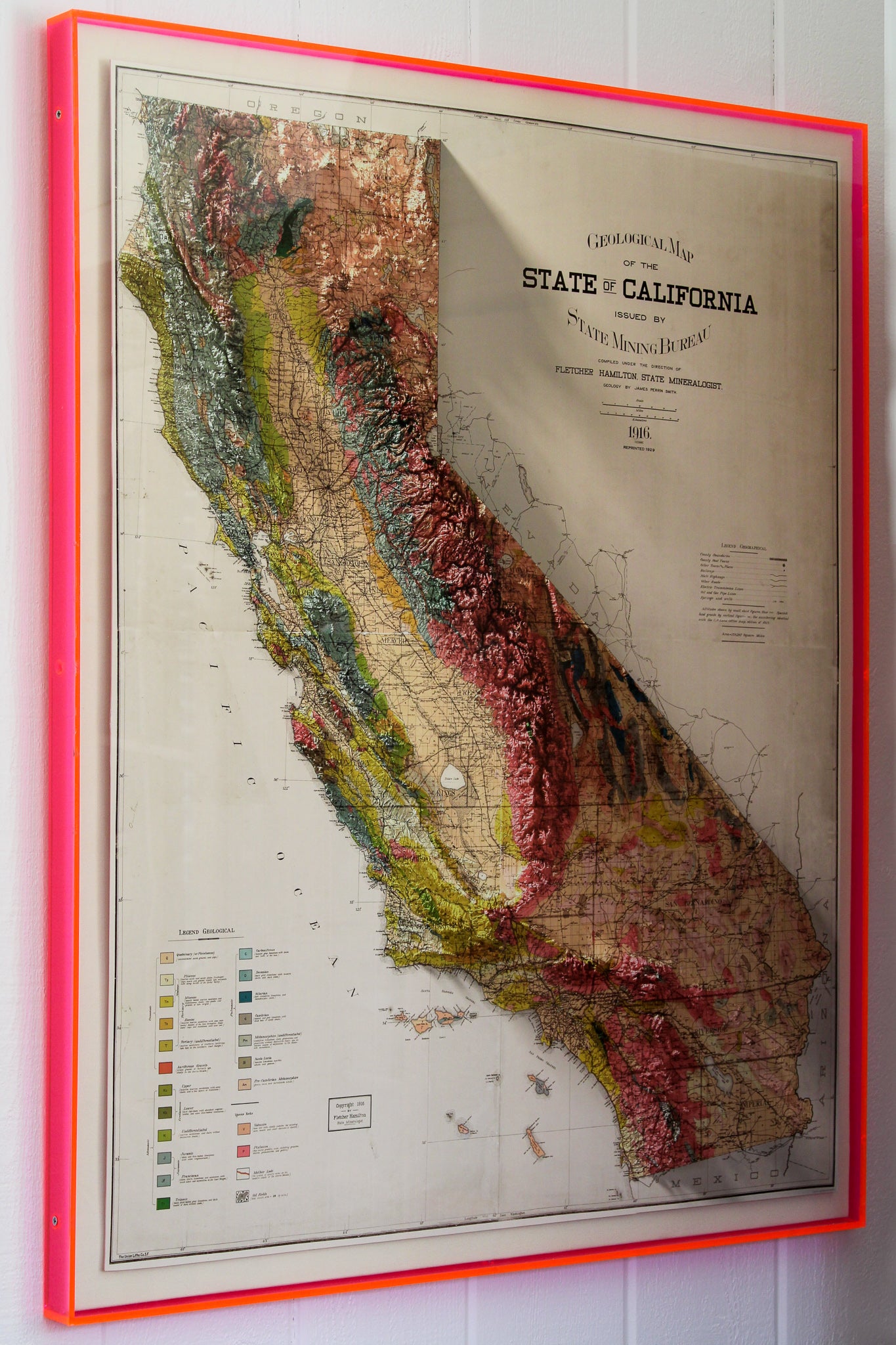 1916 State of California Geological Map Print
