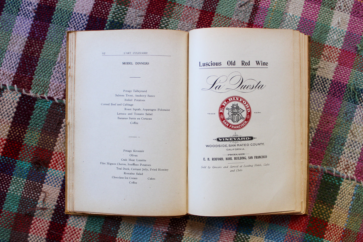 L'Art Culinaire: Hotel St. Francis Book of Recipes