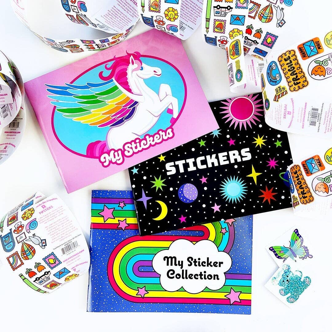 Retro Rainbow Sticker Collector Book