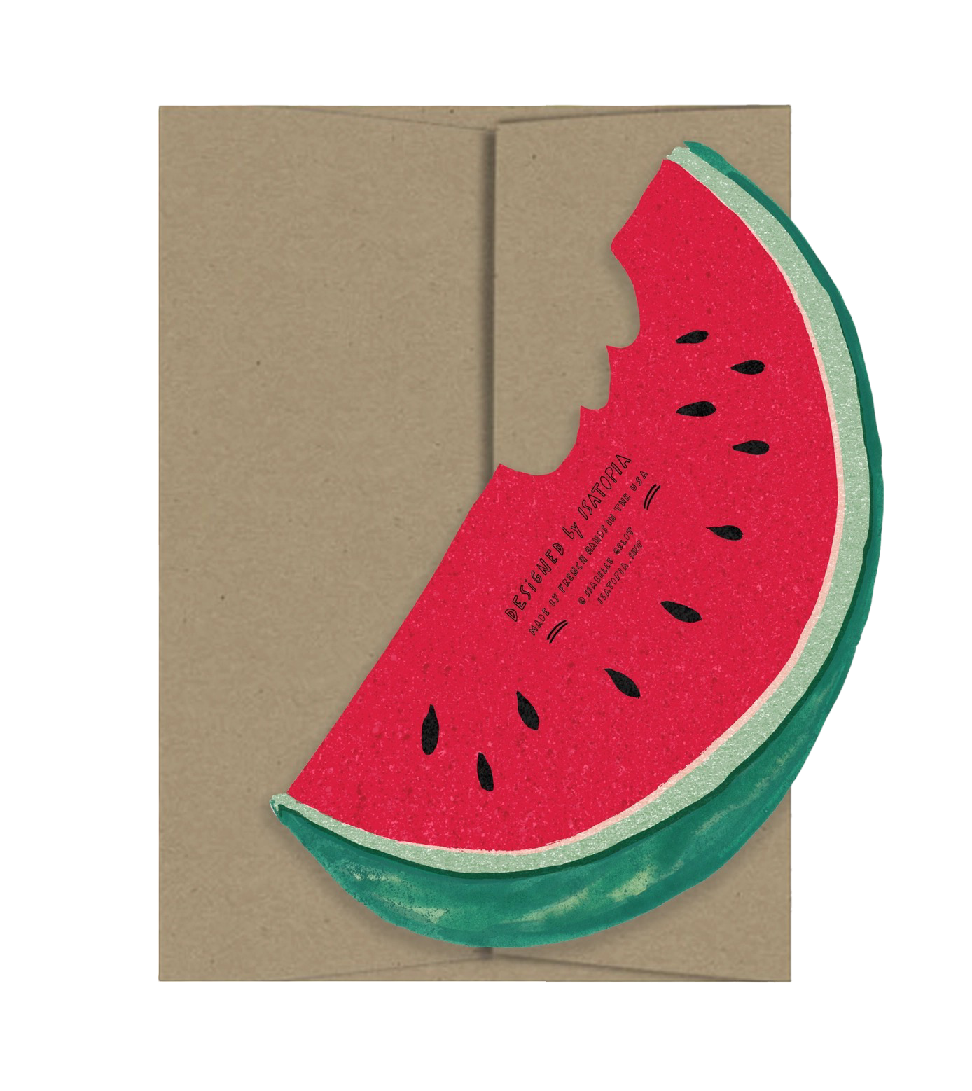 Watermelon Die Cut Card