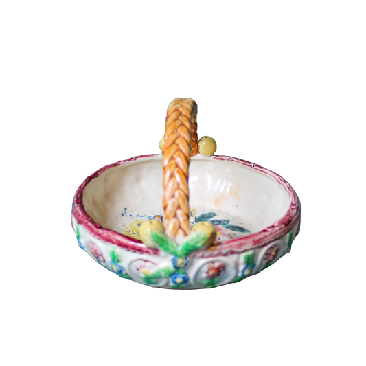 Ceramic Hand Painted Basket