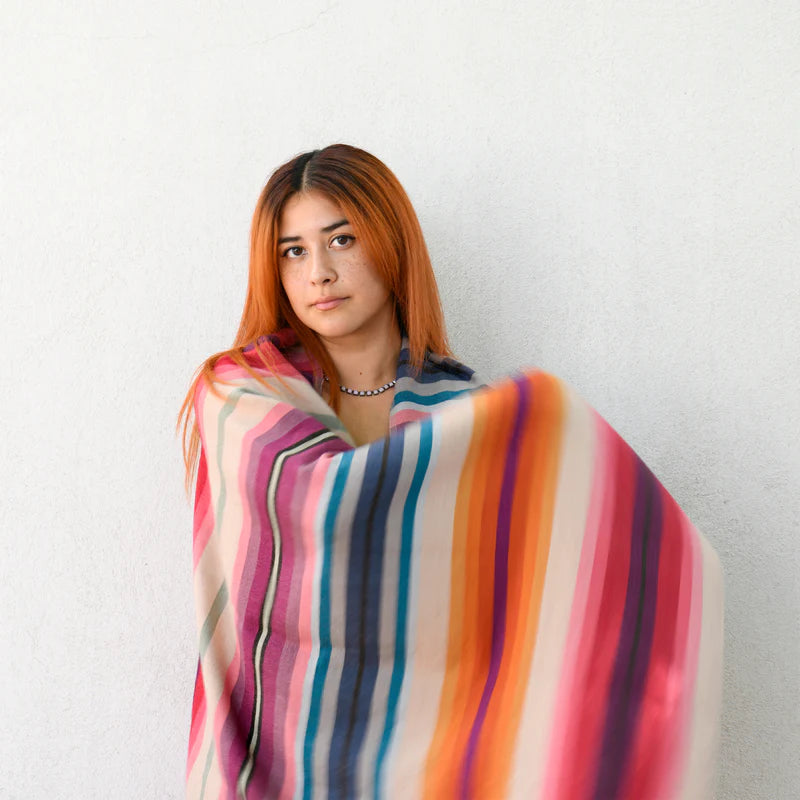 Desert Shawl - Lilac Stripe
