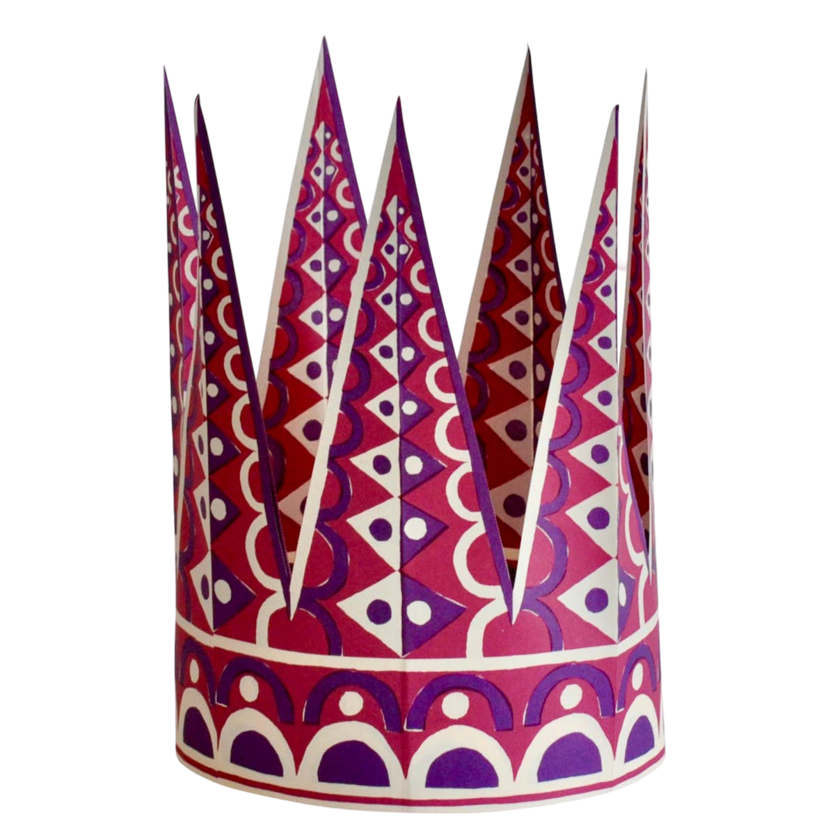 Set of Six Fabulous Paper Party Crowns