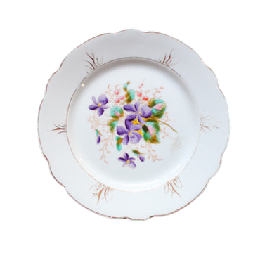 Victorian Floral Dessert Plates Set of 4