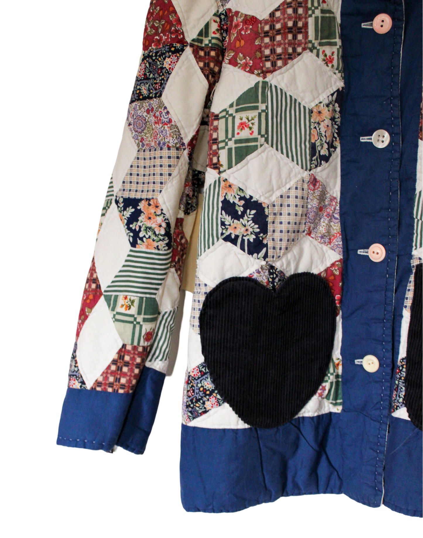 Quilt Chore Jacket - 1980s Tumbling Blocks