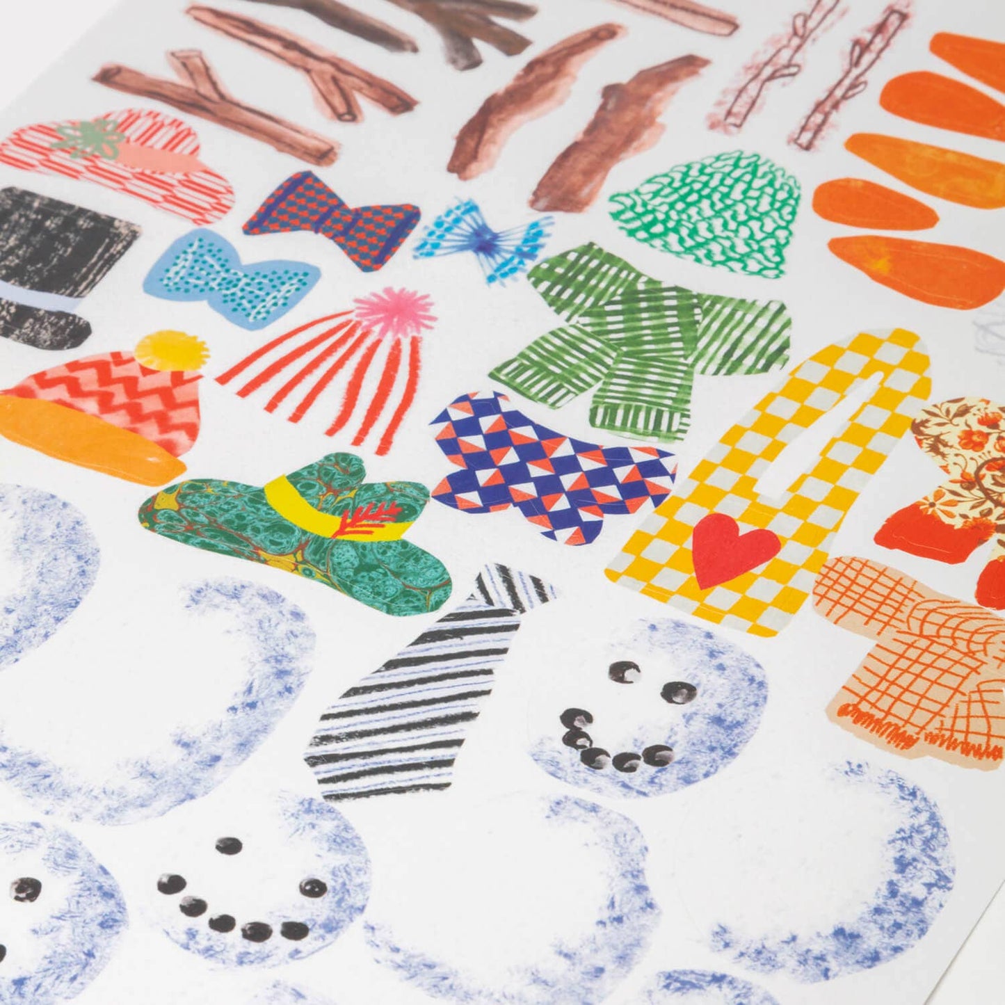 Make Your Own Christmas Cards Set - Snowman