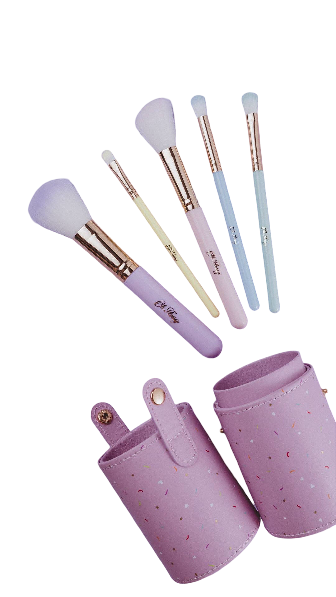 5-Piece Rainbow Makeup Brush Set