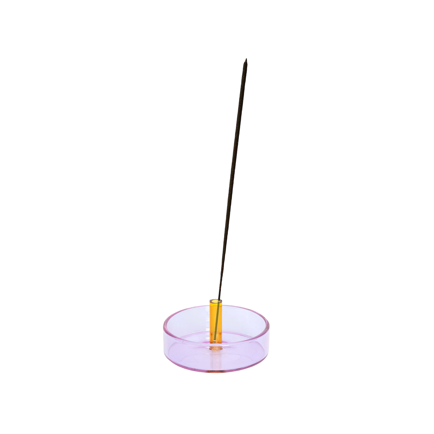 Glass Incense Holder - Lilac/Peach