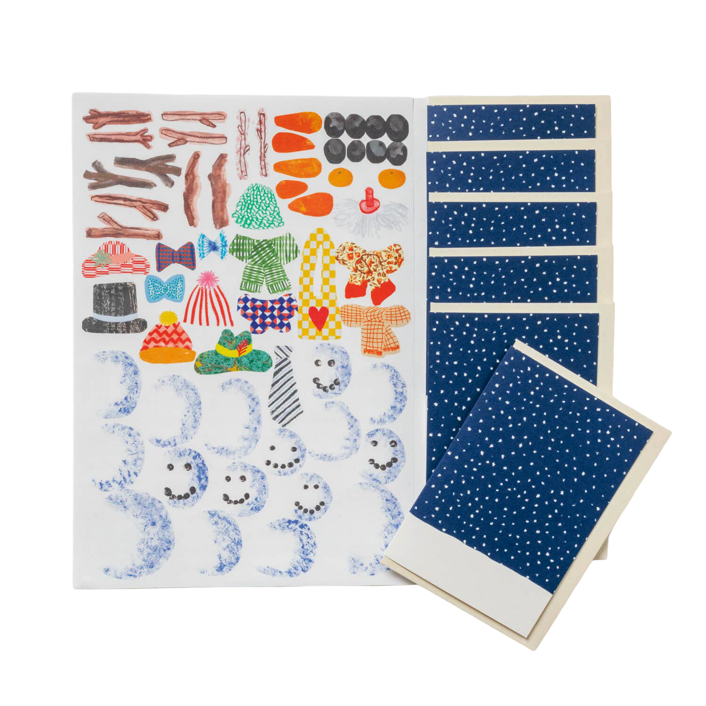 Make Your Own Christmas Cards Set - Snowman