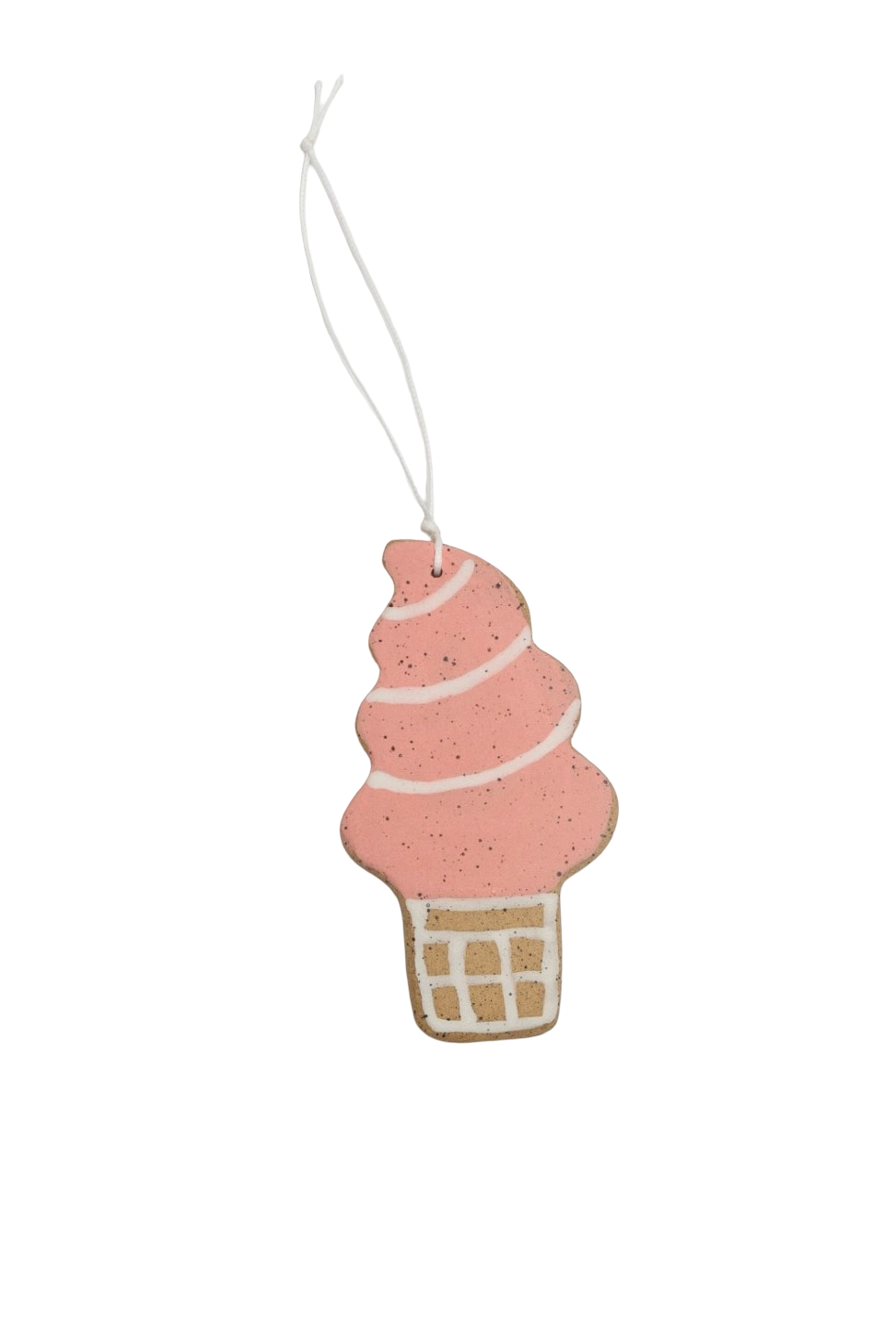 Ceramic Ice Cream Ornament - Strawberry