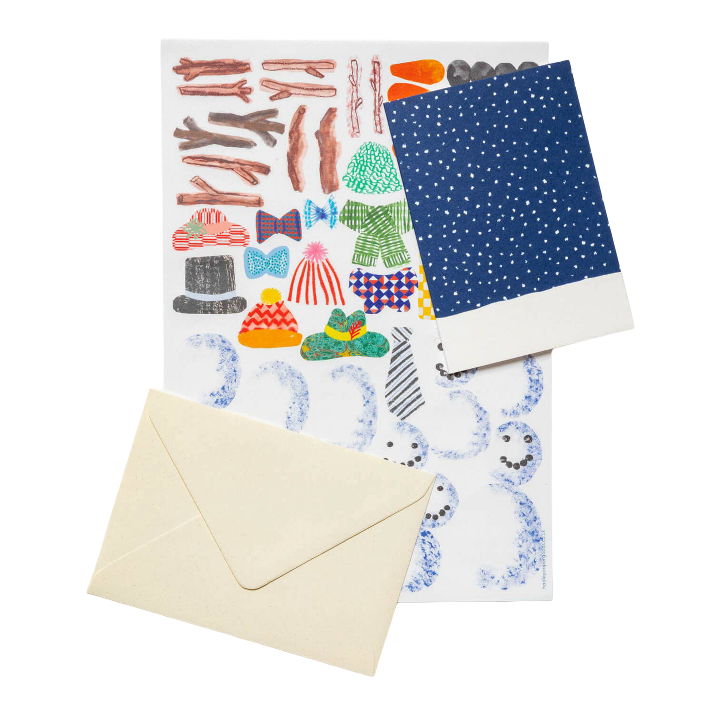 Make Your Own Christmas Cards Set - Snowman