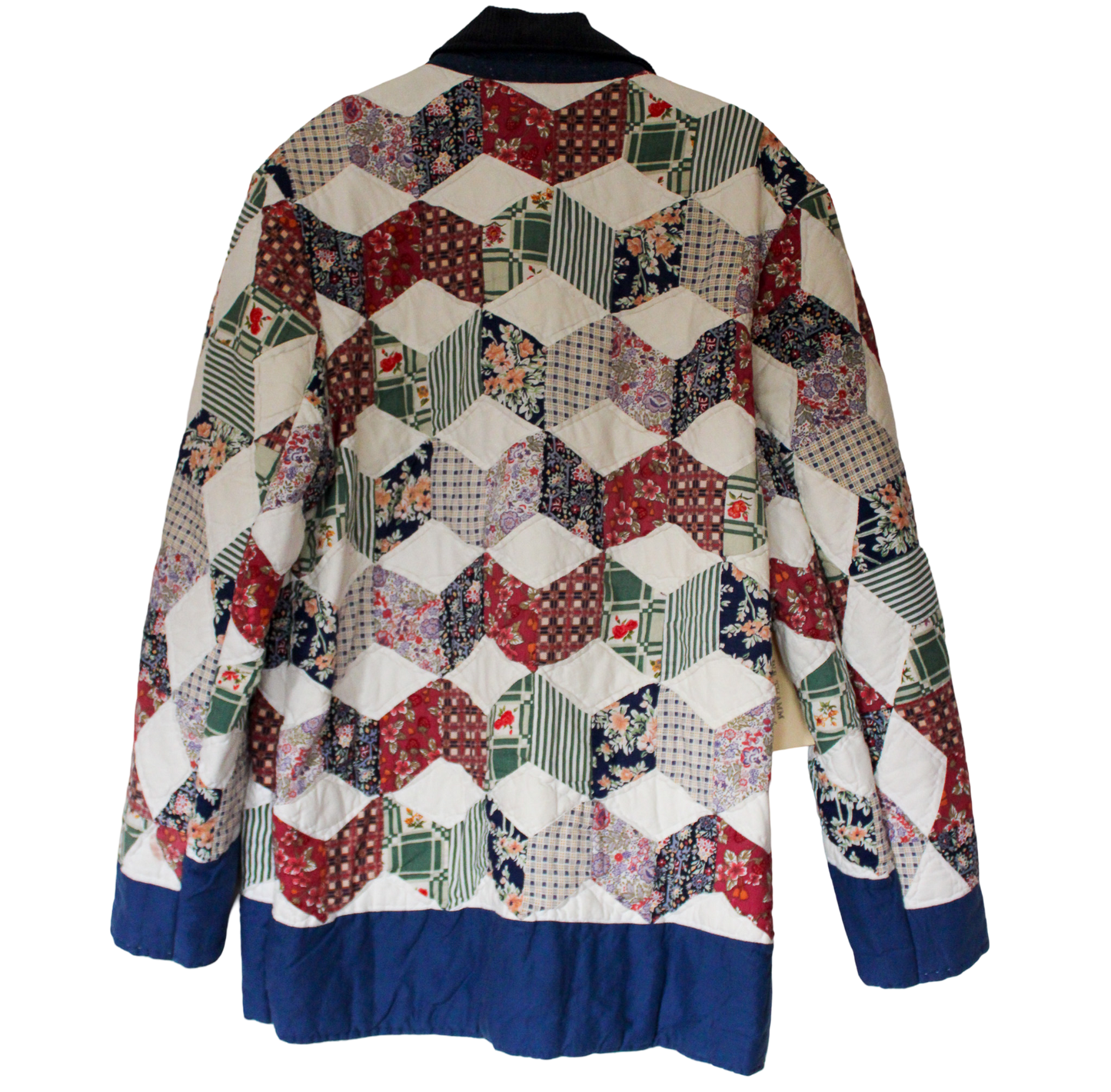 Quilt Chore Jacket - 1980s Tumbling Blocks