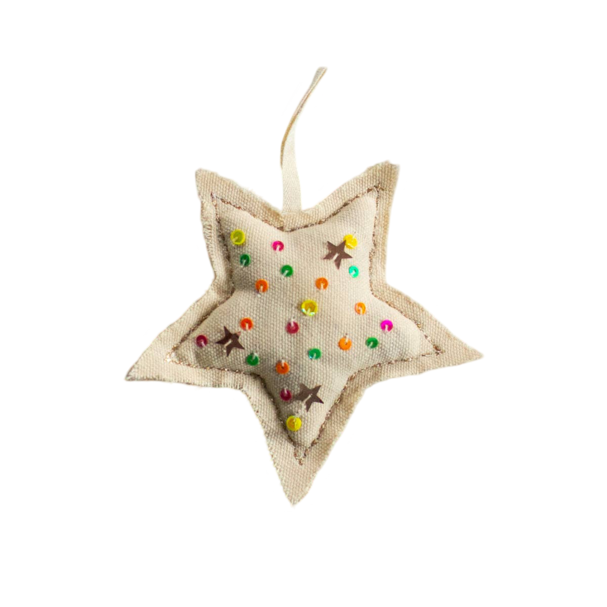 Neon Sequin Star Ornament