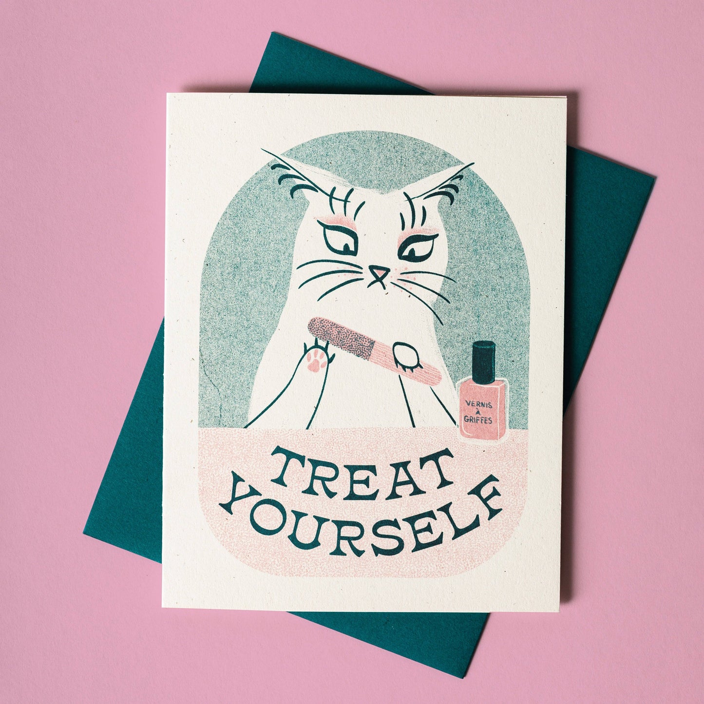 Treat Yourself Risograph Card