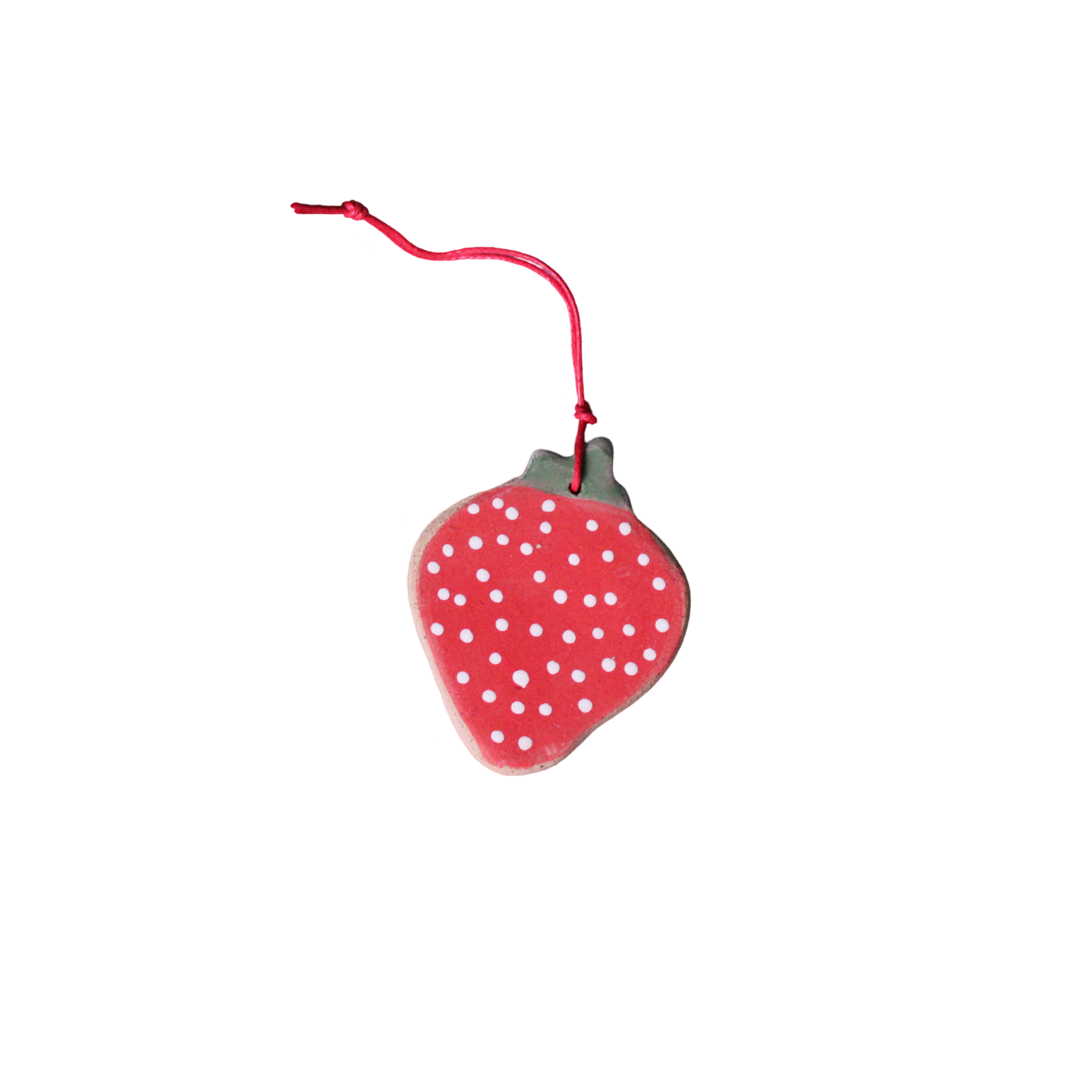 Ceramic Strawberry Ornament