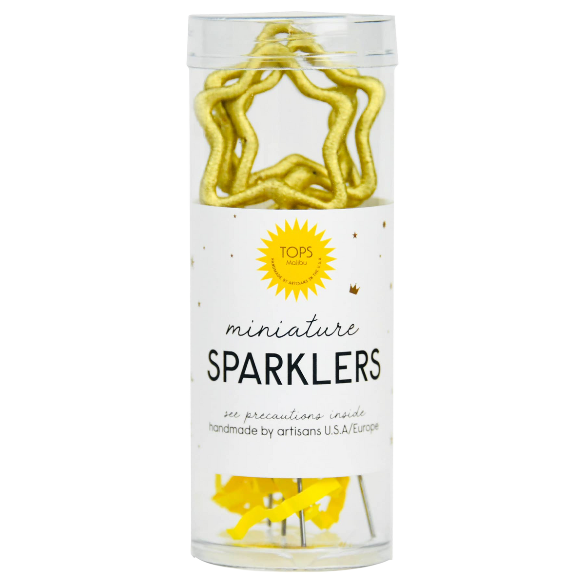 Mini Gold Star Sparkler Wands - Set of 4