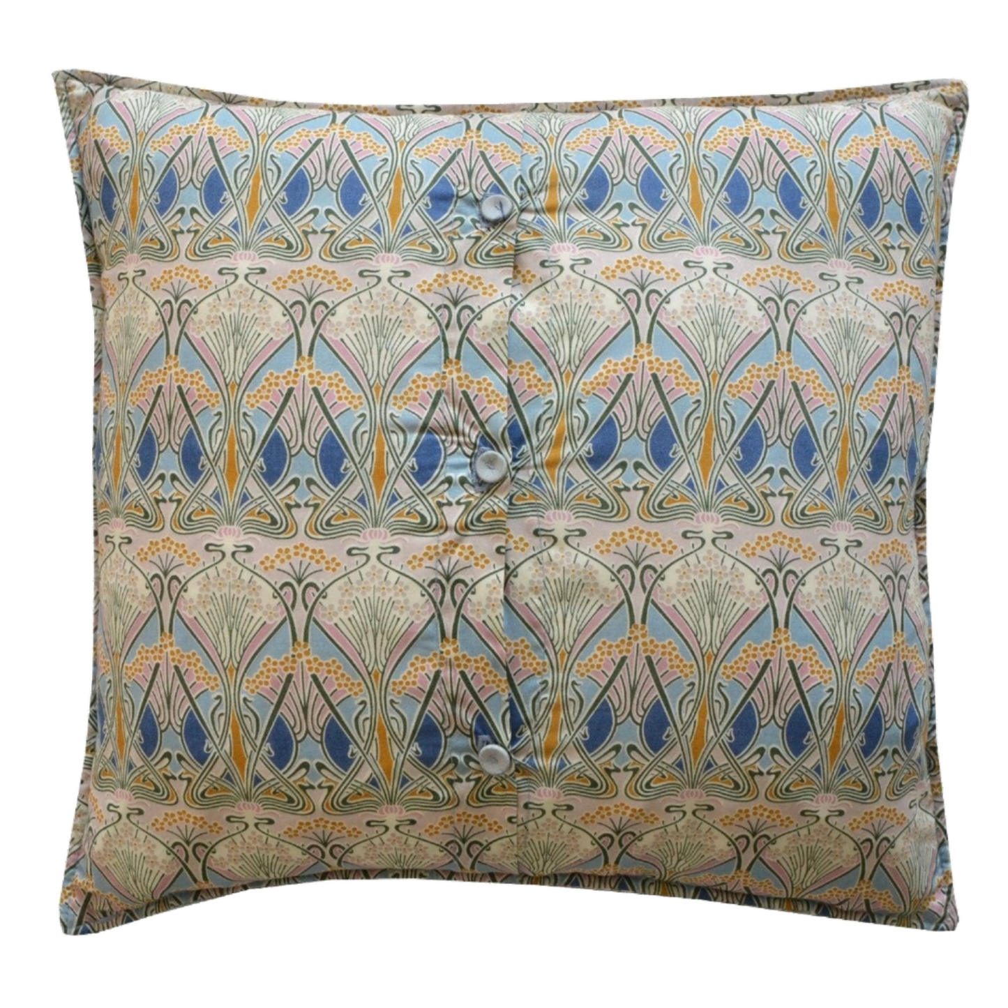 Liberty Print Patchwork Cushion - Blue Traingles