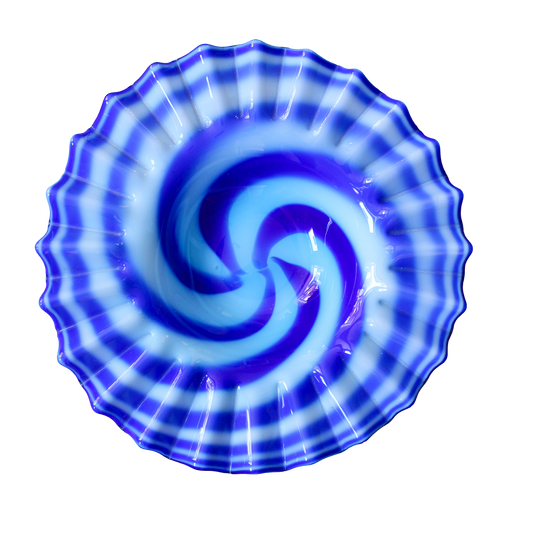 Blue & White Murano Glass Bowl