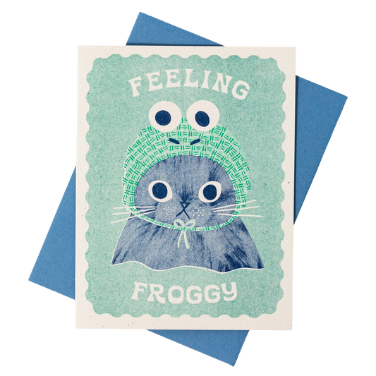 Feeling Froggy Risograph Card