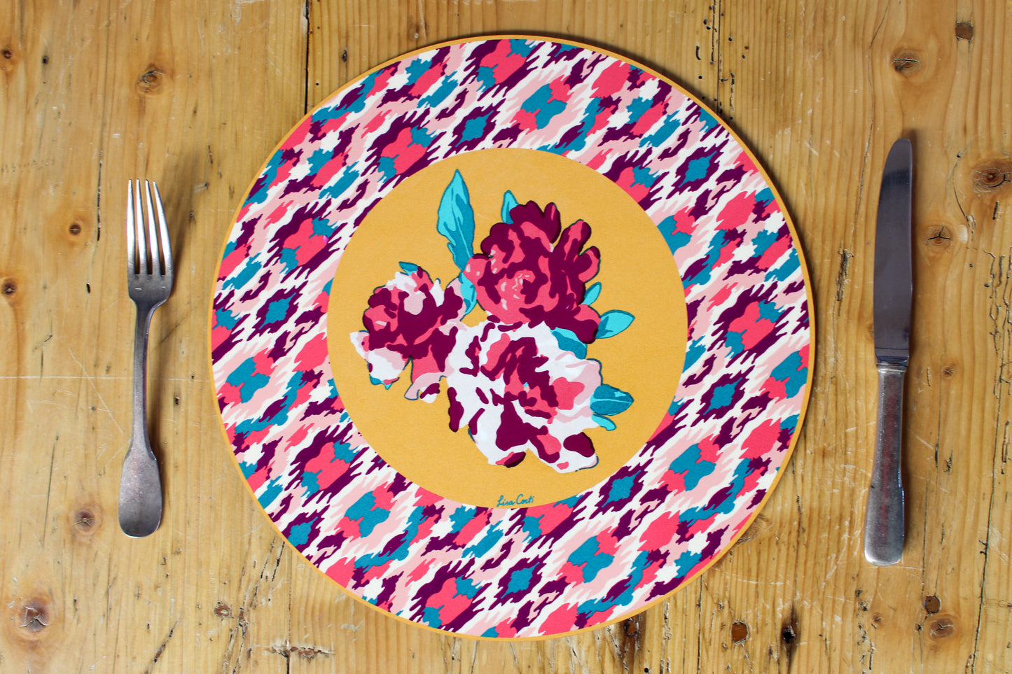 Dali' Peony Placemat - Honey