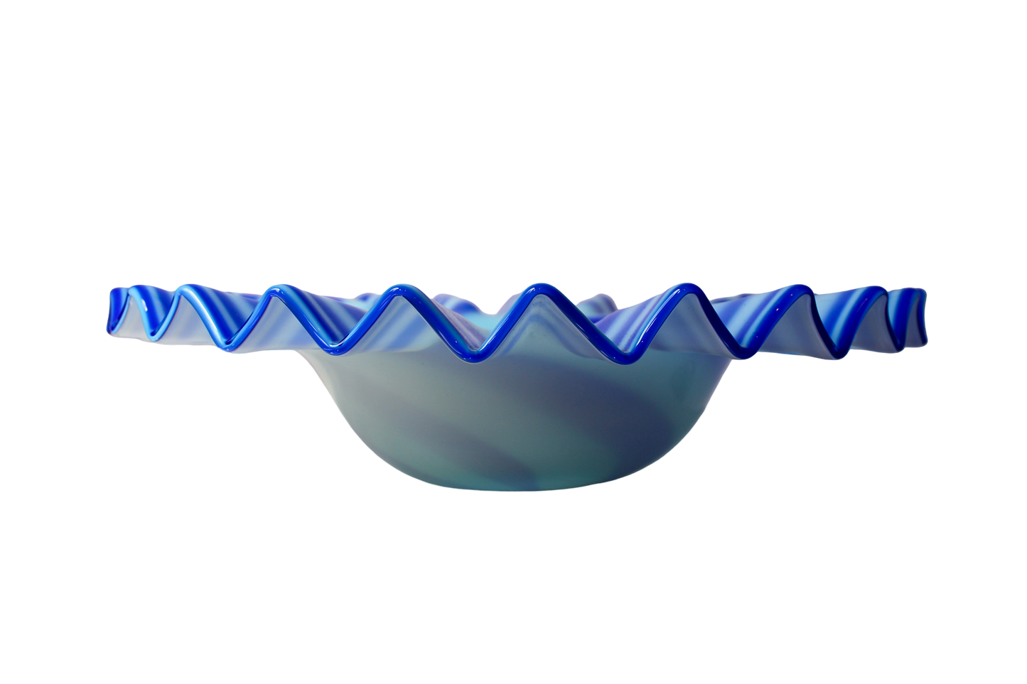 Blue & White Murano Glass Bowl