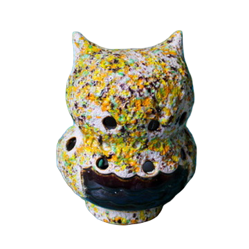 Ceramic Owl Luminary
