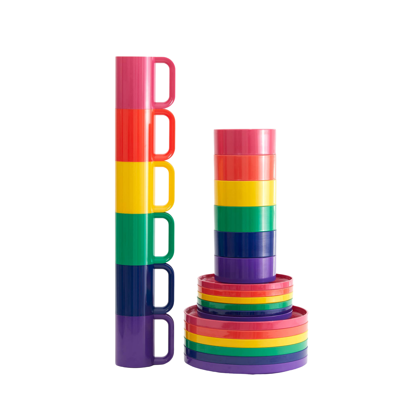 Rainbow Stackable Mugs - Set of 6
