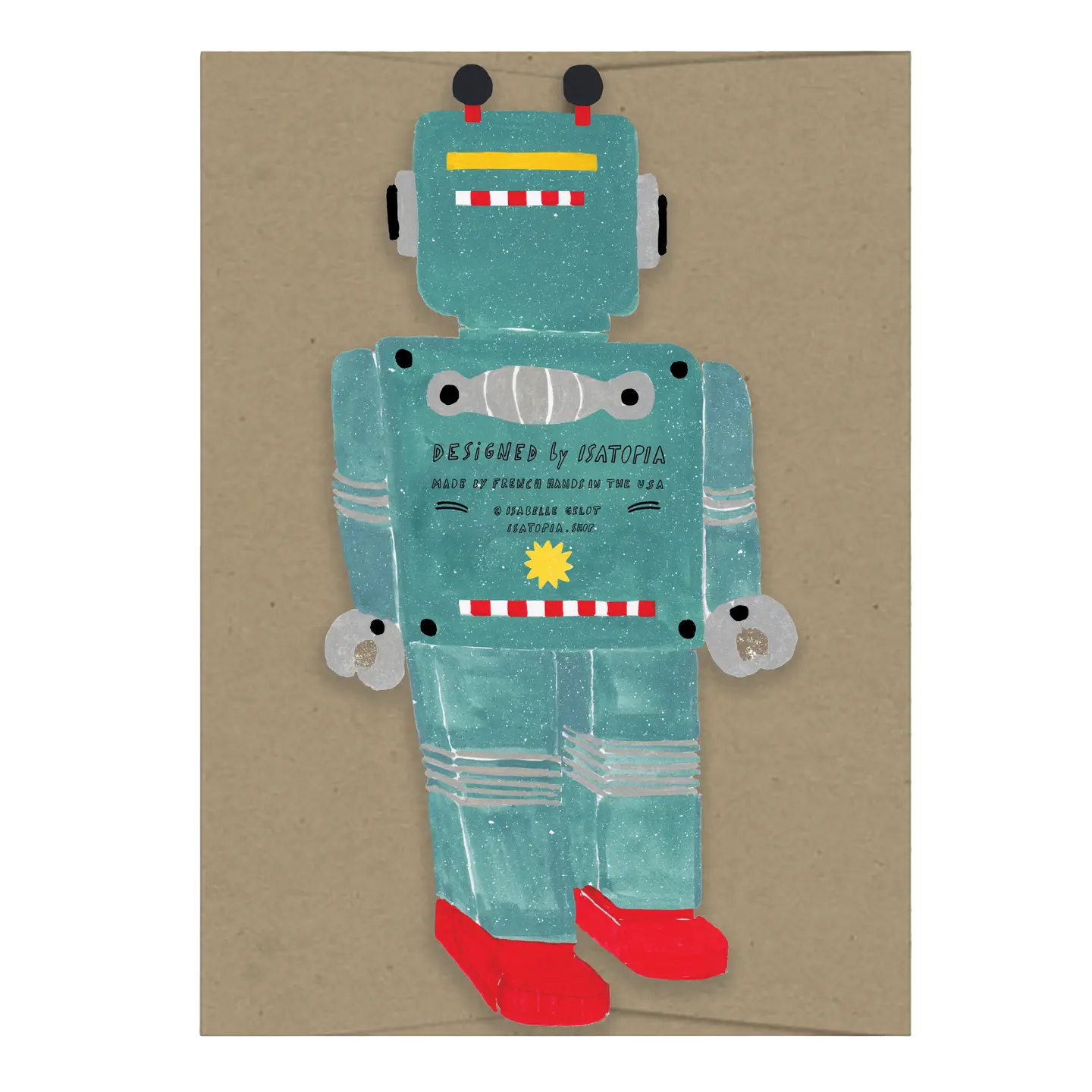 Little Robot Die Cut Card