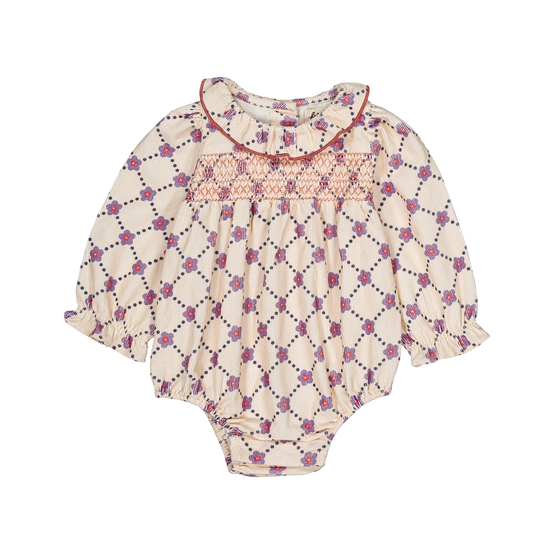 Amande Romper - Floral Check