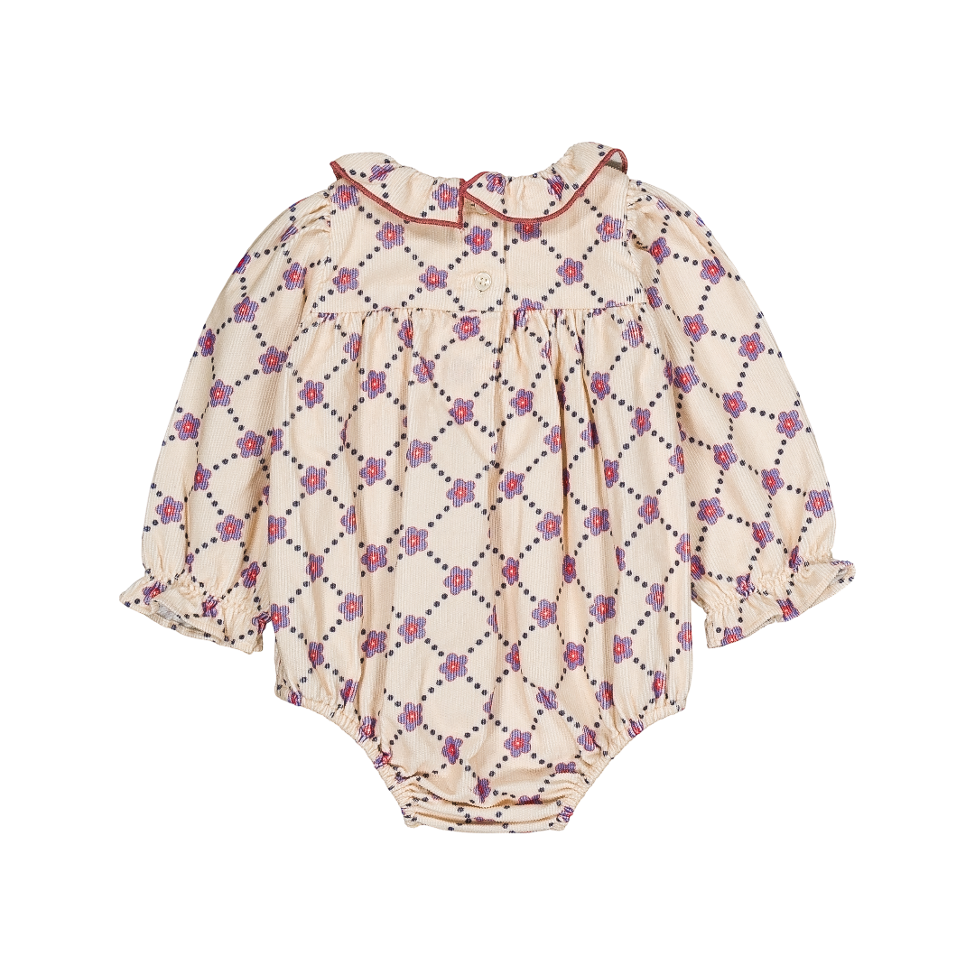 Amande Romper - Floral Check