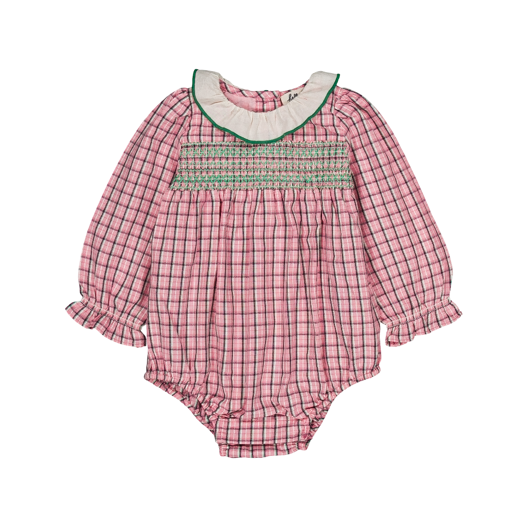 Amande Romper - Pink Check