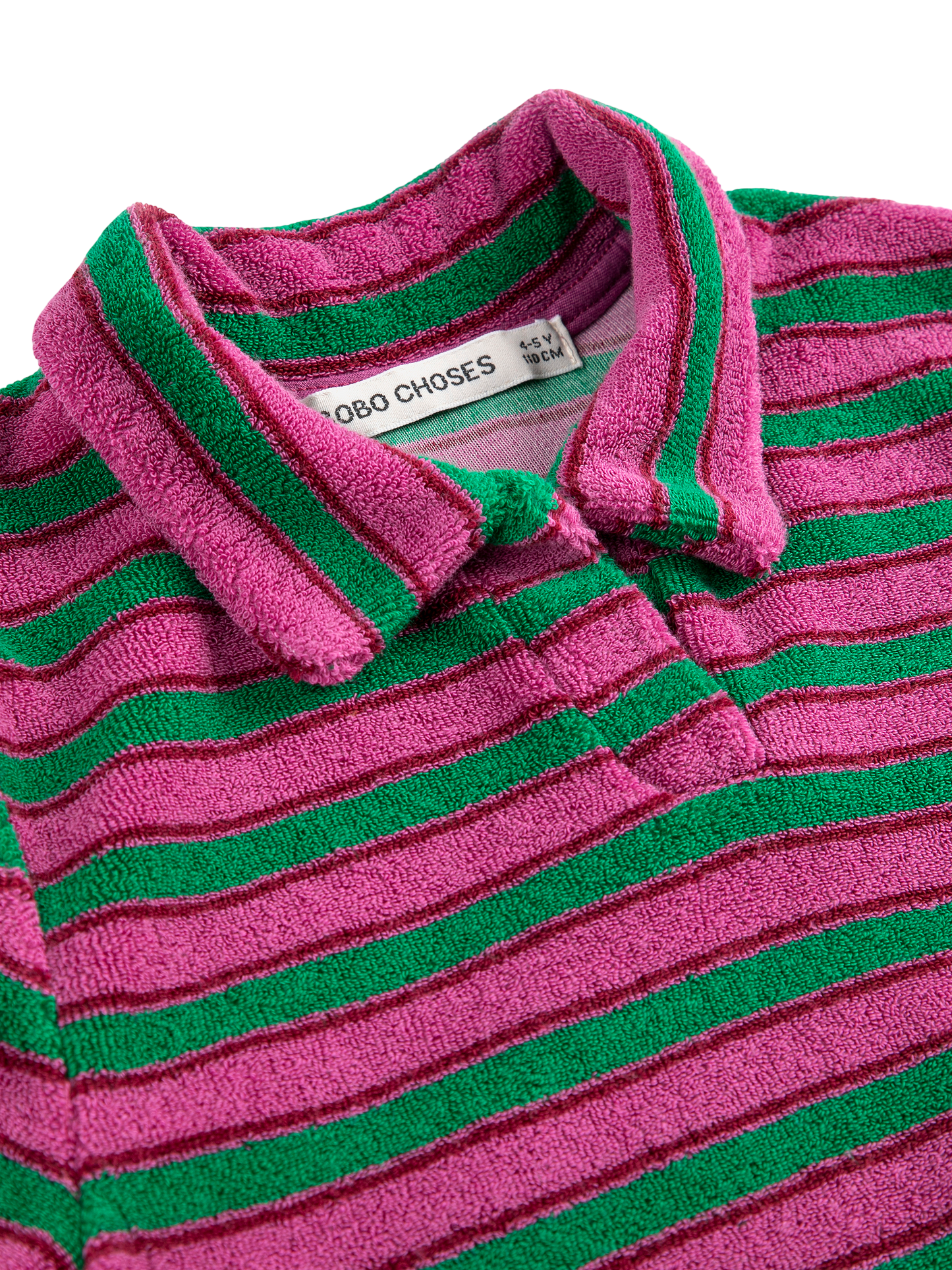 Striped Terry Cloth Polo Dress