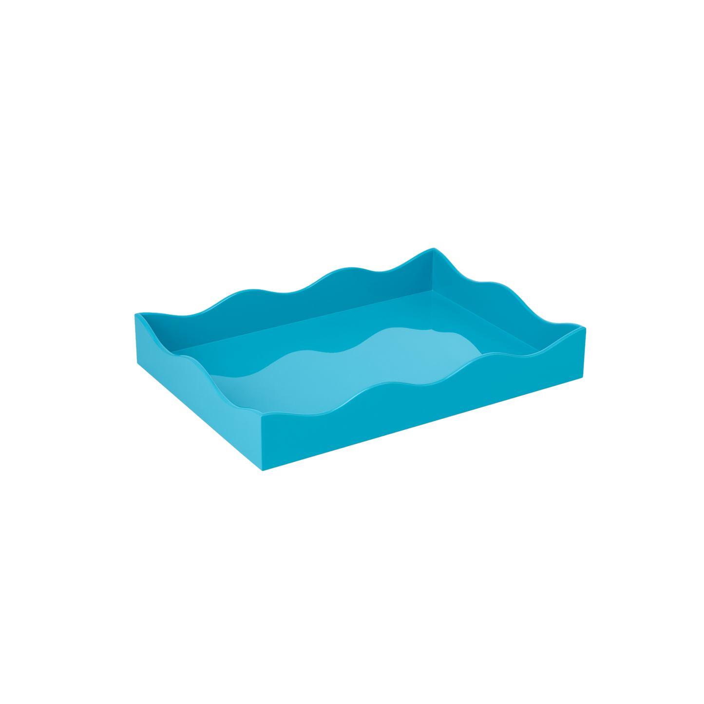 Rita Konig Belles Rives Lacquer Tray - Splash Blue