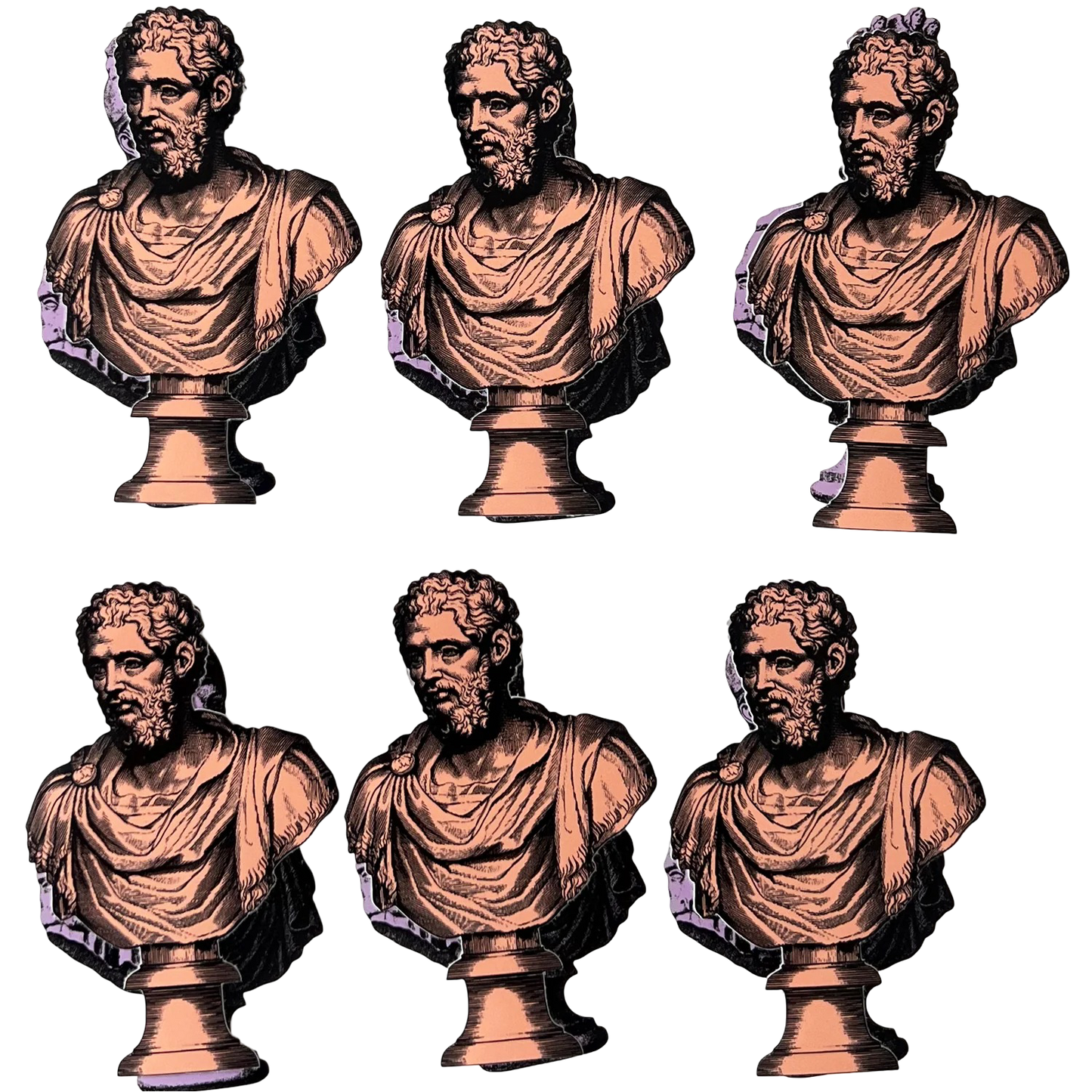 Classical Bust Stickers - Set of 5