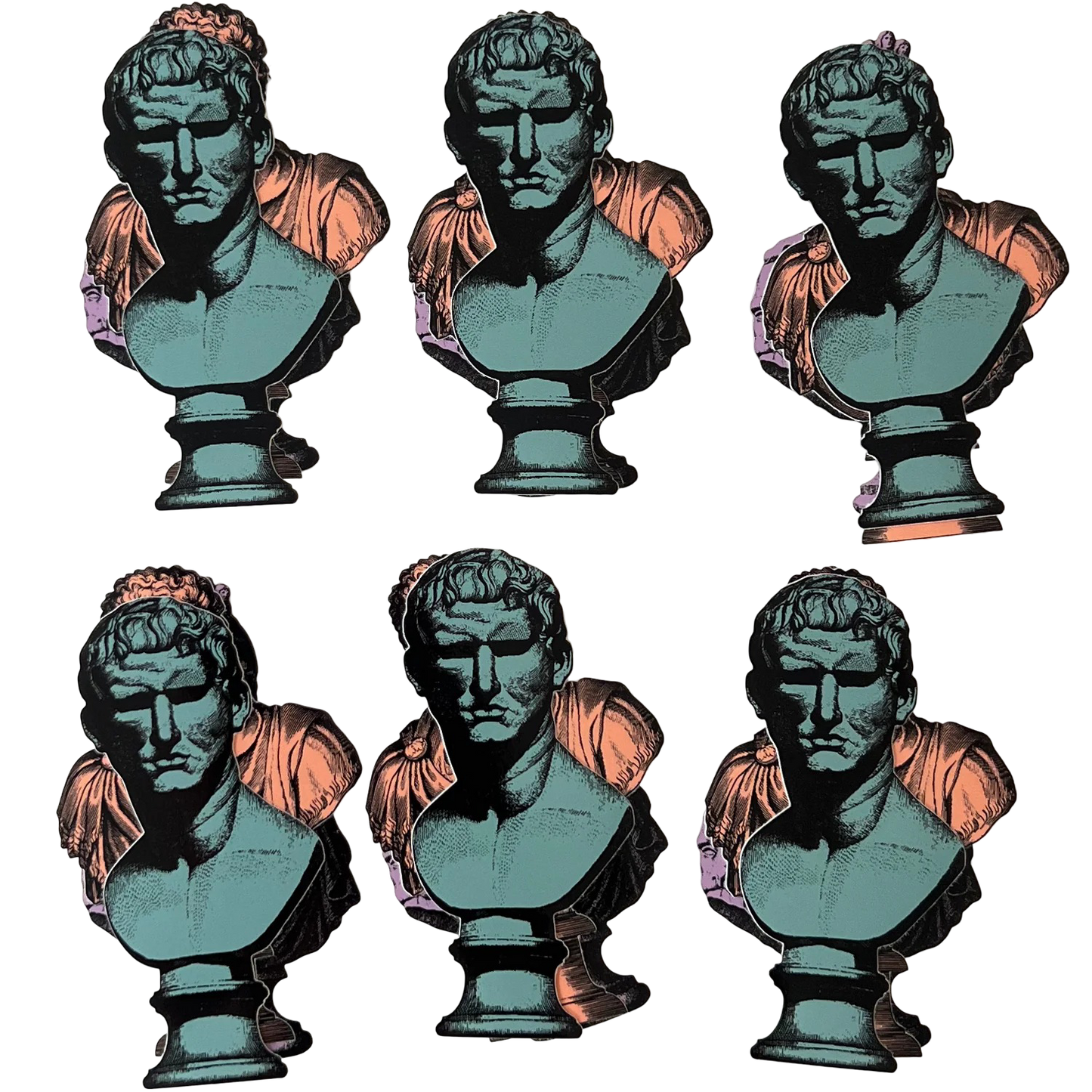 Classical Bust Stickers - Set of 5