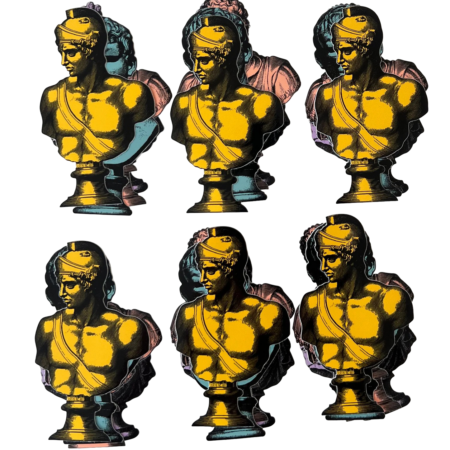 Classical Bust Stickers - Set of 5