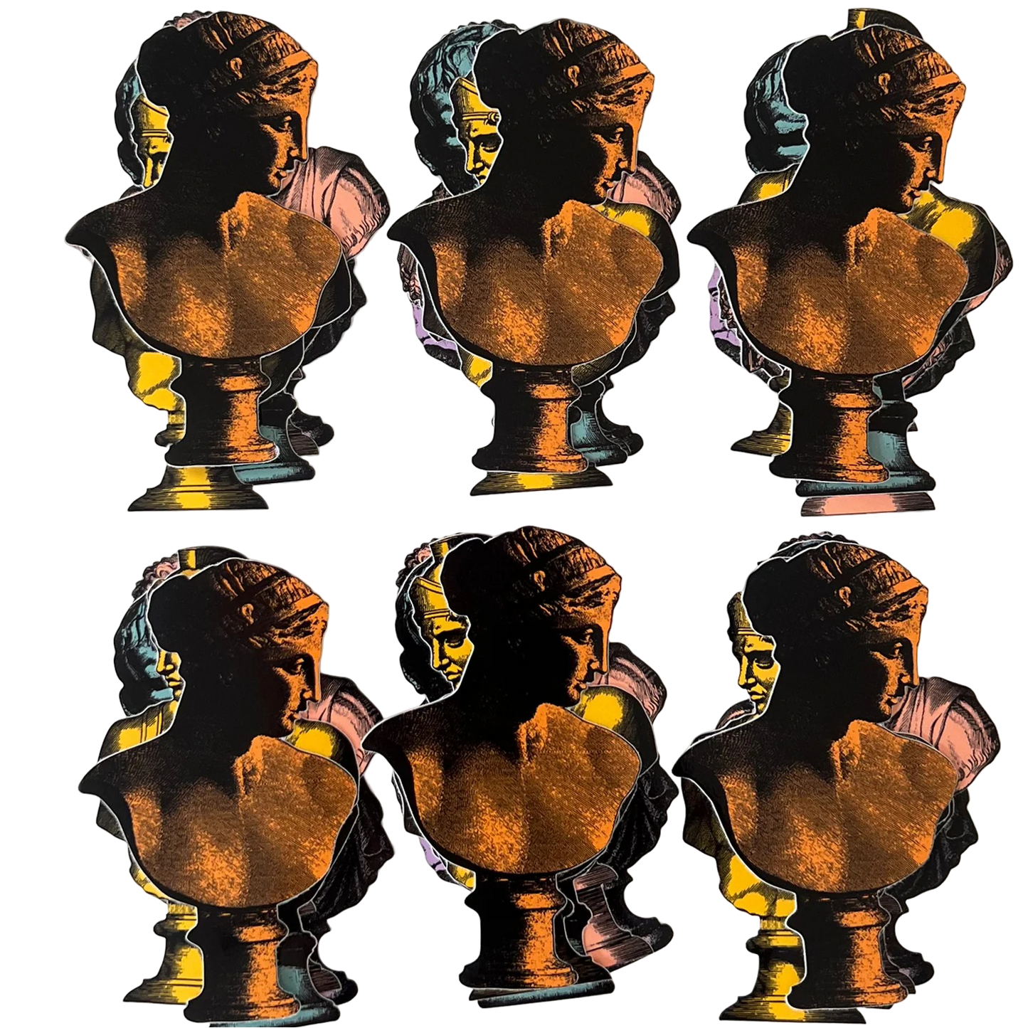 Classical Bust Stickers - Set of 5