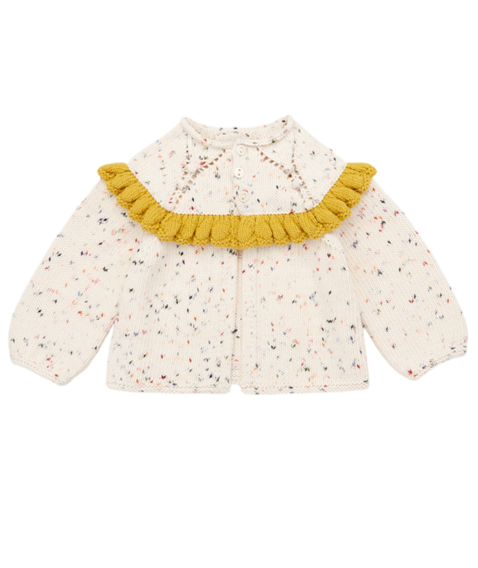 Ruffle Cardigan - Picnic Confetti