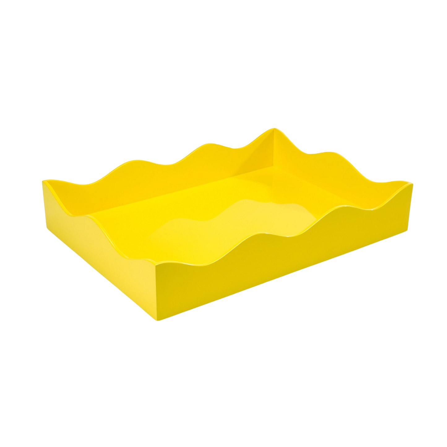 Rita Konig Belles Rives Lacquer Tray - Citron Yellow