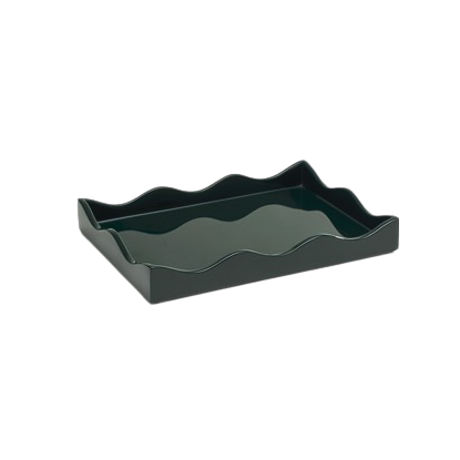 Rita Konig Belles Rives Lacquer Tray - Bottle Green