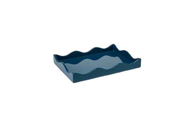 Rita Konig Belles Rives Lacquer Tray - Marine Blue