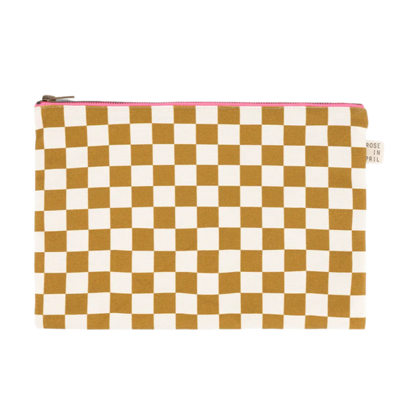 Large Zip Pouch - Checker
