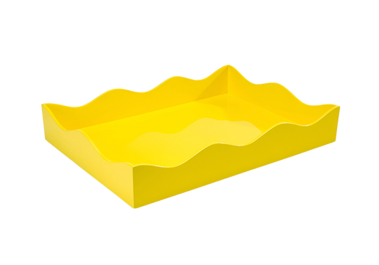 Rita Konig Belles Rives Lacquer Tray - Citron Yellow