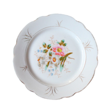 Victorian Floral Dessert Plates Set of 4