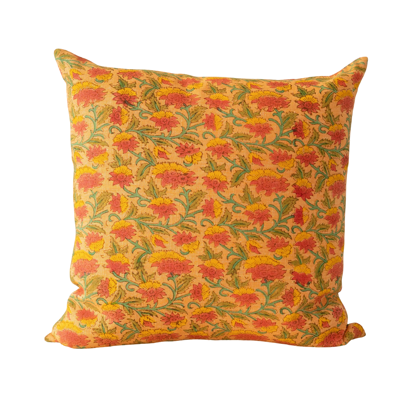Block Print Pillow - Orange