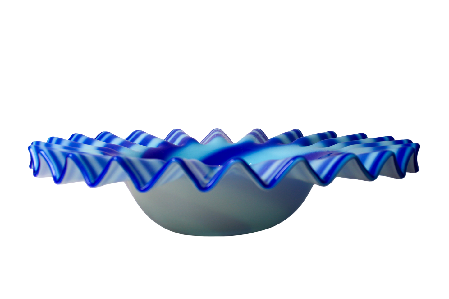 Blue & White Murano Glass Bowl