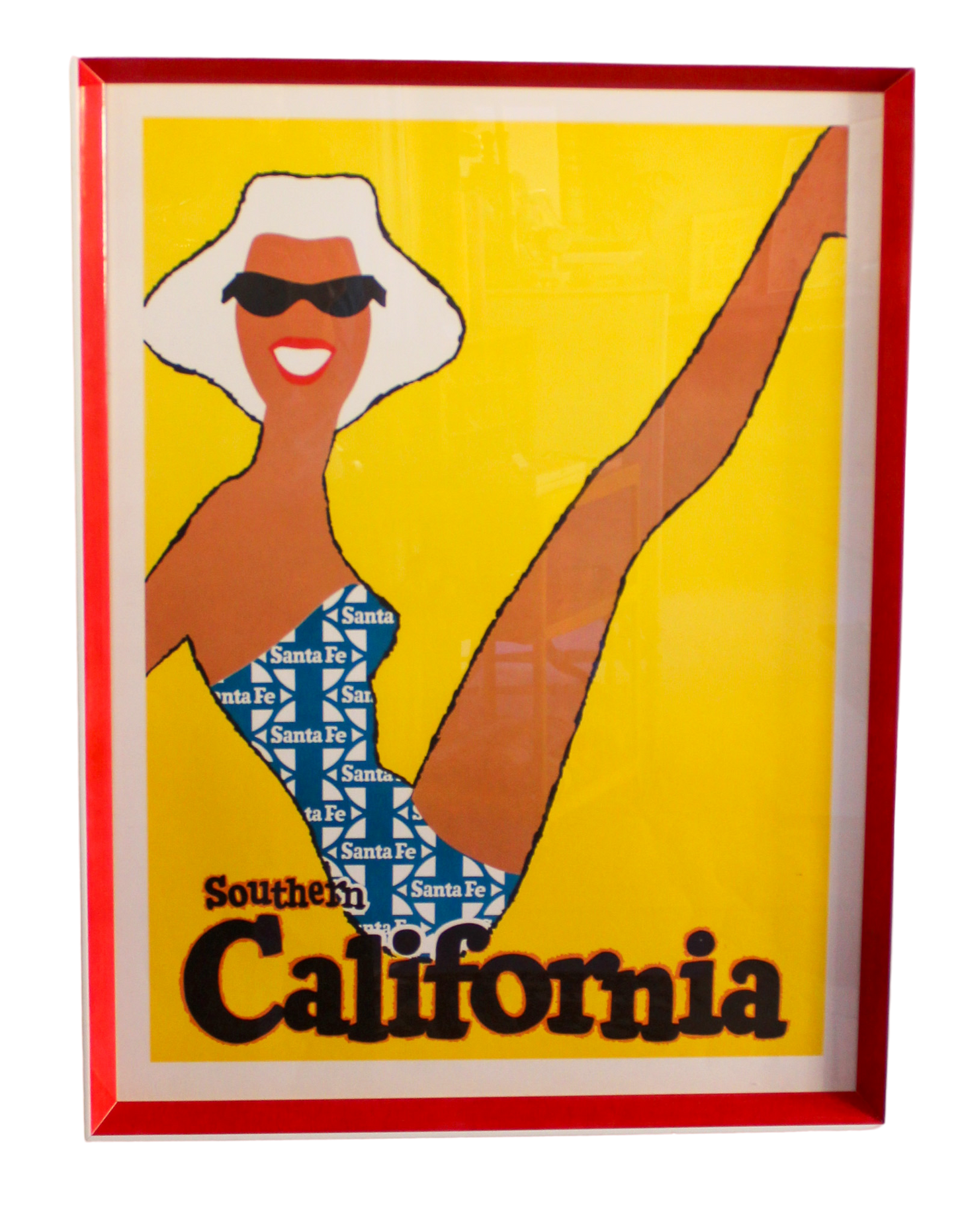 Framed Southern California Girl in Sunnies Travel Poster